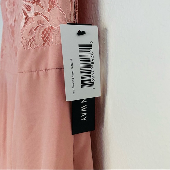 WEDDINGTON WAY by Adrianna Papell Mila Rose Blushing Rose Dress Sz 18 - Picture 13 of 16